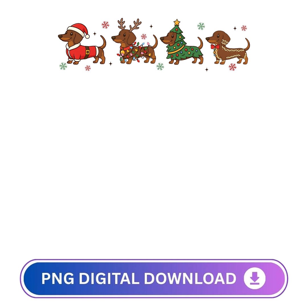 Cute Dachshund Christmas Png, Cute Dog Santa Hat Png, Wiener Dog ...