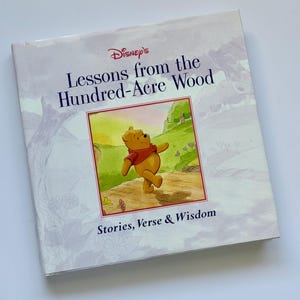 Libro de Winnie the Pooh de 1999 / Lecciones del Bosque de los Cien Acres, Primera Edición / Regalo coleccionable de Disney para los amantes de Pooh