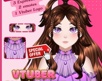 Anpassad Live2D VTuber-modellbeställning, Animekonst, PNGTuber-tillgångar