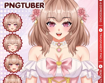 Custom Anime PNGTuber Avatar | Reactive Streamer Model (Commercial Use)