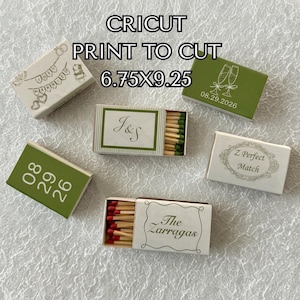 Match Box Template Cricut Print to Cut
