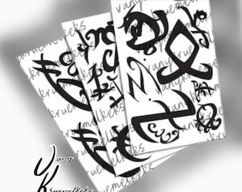 Shadowhunters Temporary Tattoo || different versions & characters