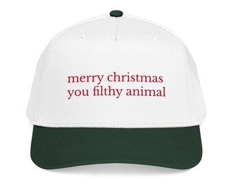 Cappello Baseball Ricamato 'Buon Natale Ya Sporco Animale' - Divertente Unisex Natale
