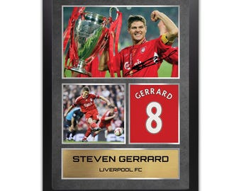 スティーブン・ジェラードのサイン入りリバプールサッカー写真 - Etsy 日本
