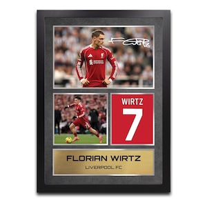 Florian Wirtz Liverpool Printed Autograph Memorabilia - Framed Gift