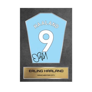 Erling Haaland Manchester City Shirt Display Framed - Autograph Print Football Memorabilia image 7