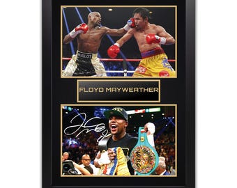 フロイド・メイウェザー ボクシング プリント サイン 記念品 - 額入りギフト