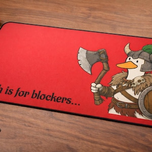 Barbarian Warrior Goose Math Is For Blockers Desk Mat | TCG Playmat