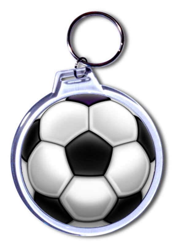 Personalized Soccer Ball Keychain 2 Size Choices Etsy