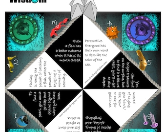 1 Juego imprimible de adivino de buceo / Sabiduría y positividad / Actividad para niños y adolescentes