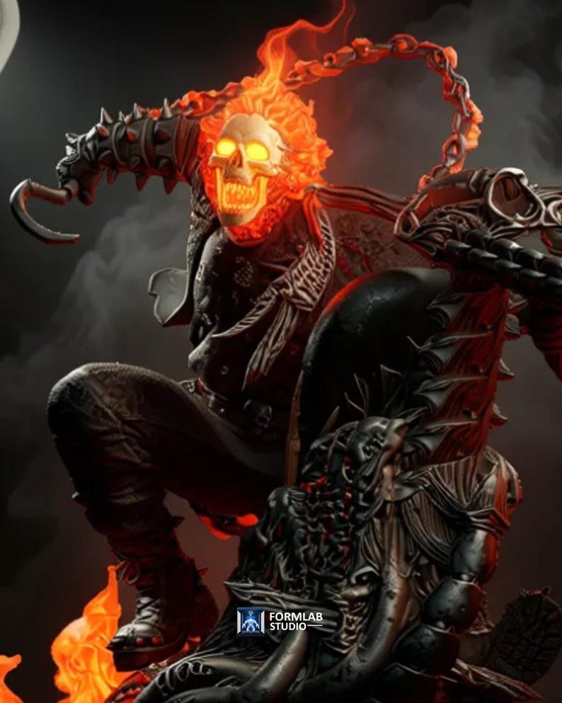 Ghost Rider Fan Made – Hellfire Skull Biker | Supernatural Flame Aura ...