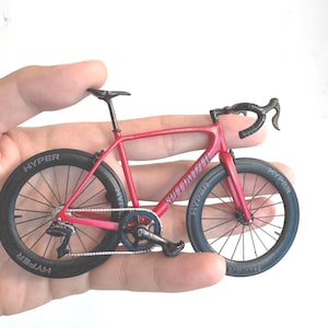 Custom Precision Miniature Bicycle for Cyclist Gift with Display Case