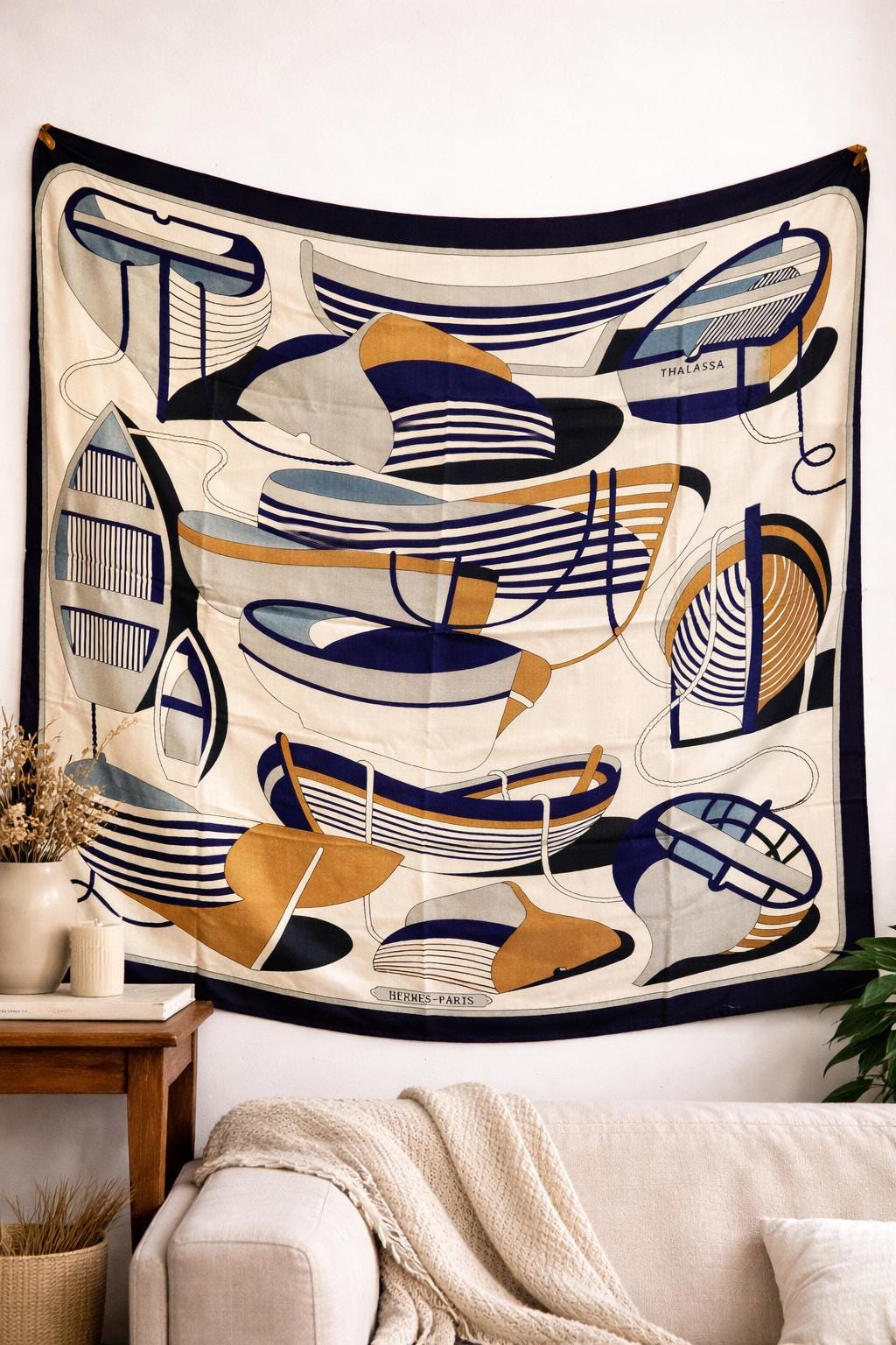 Hermes Scarf Boats - Etsy