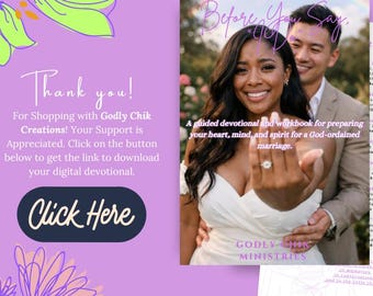 Bevor du sagst, "I DO" Ehe Devotionalie & Arbeitsbuch