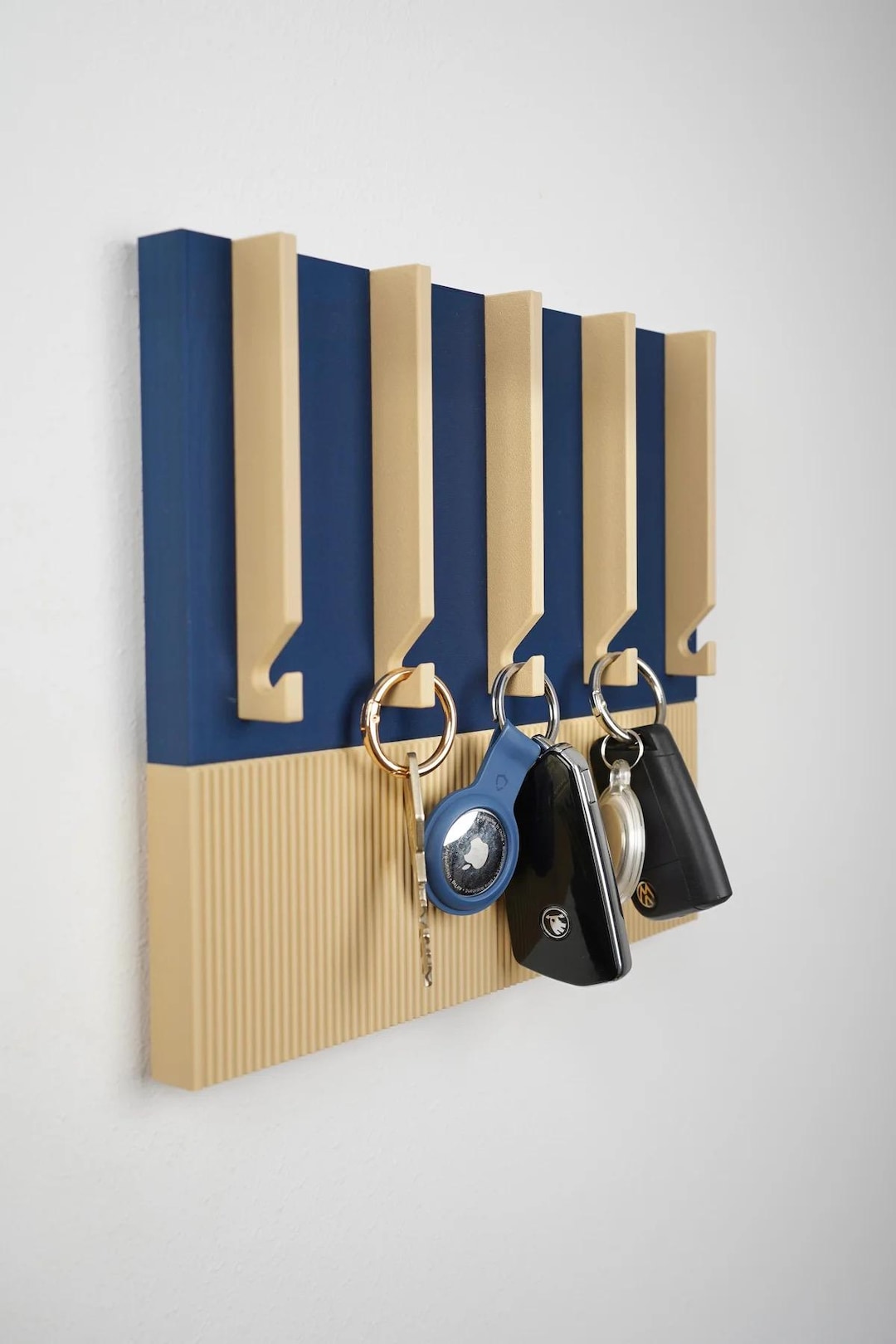 Key Display Rack Modern Wall-mounted Key Rack – Wood-look Key Holder – Hallway Key ...