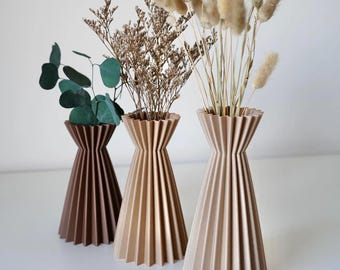 Minimalistische designvaas SLOZENA | 3 maten | Moderne decoratieve vaas voor gedroogde bloemen