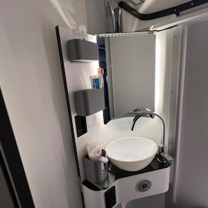 Conjunto de caja de baño: conjunto de perfil bajo para autocaravanas, caravanas y furgonetas camper