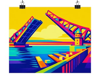 Park Street Bridge Abstract Poster