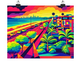 Alameda Shoreline Drive Abstract Poster