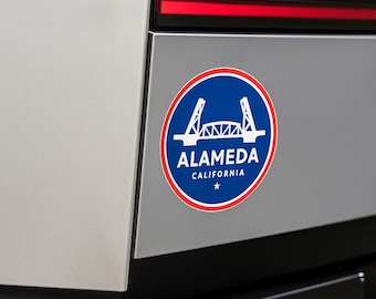 Alameda Park Street Bridge Round Vinyl Sticker