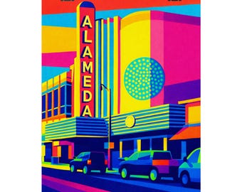 Alameda Theater Abstract Poster