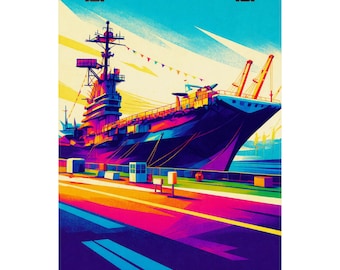 U.S.S Hornet Abstract Poster