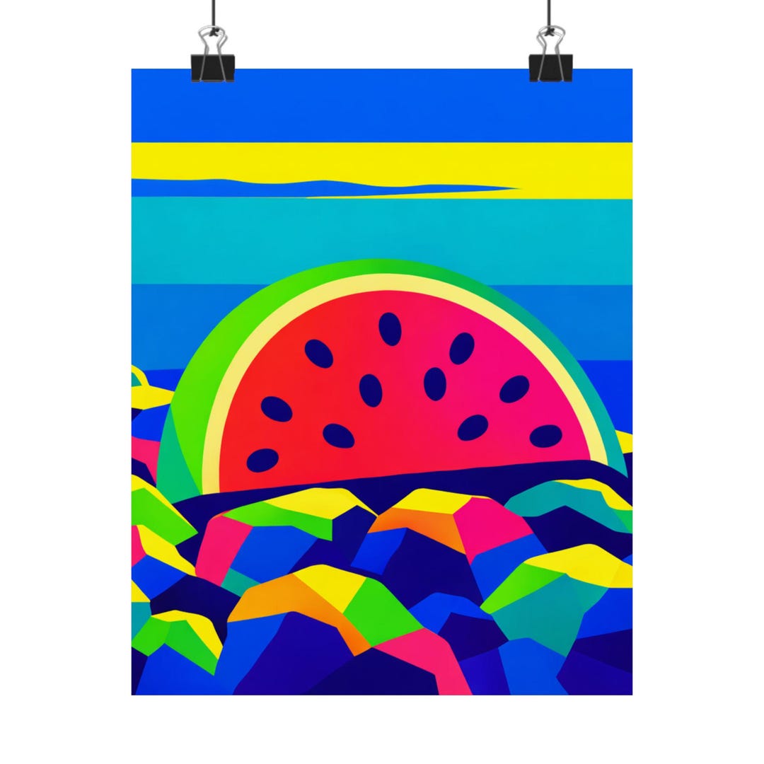 Eatermelon Abstract Watermelon Rock Abstract Poster - Etsy