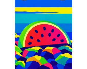 Watermelon Rock Abstract Poster