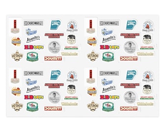 Alameda Closed Businesses Sticker Sheet