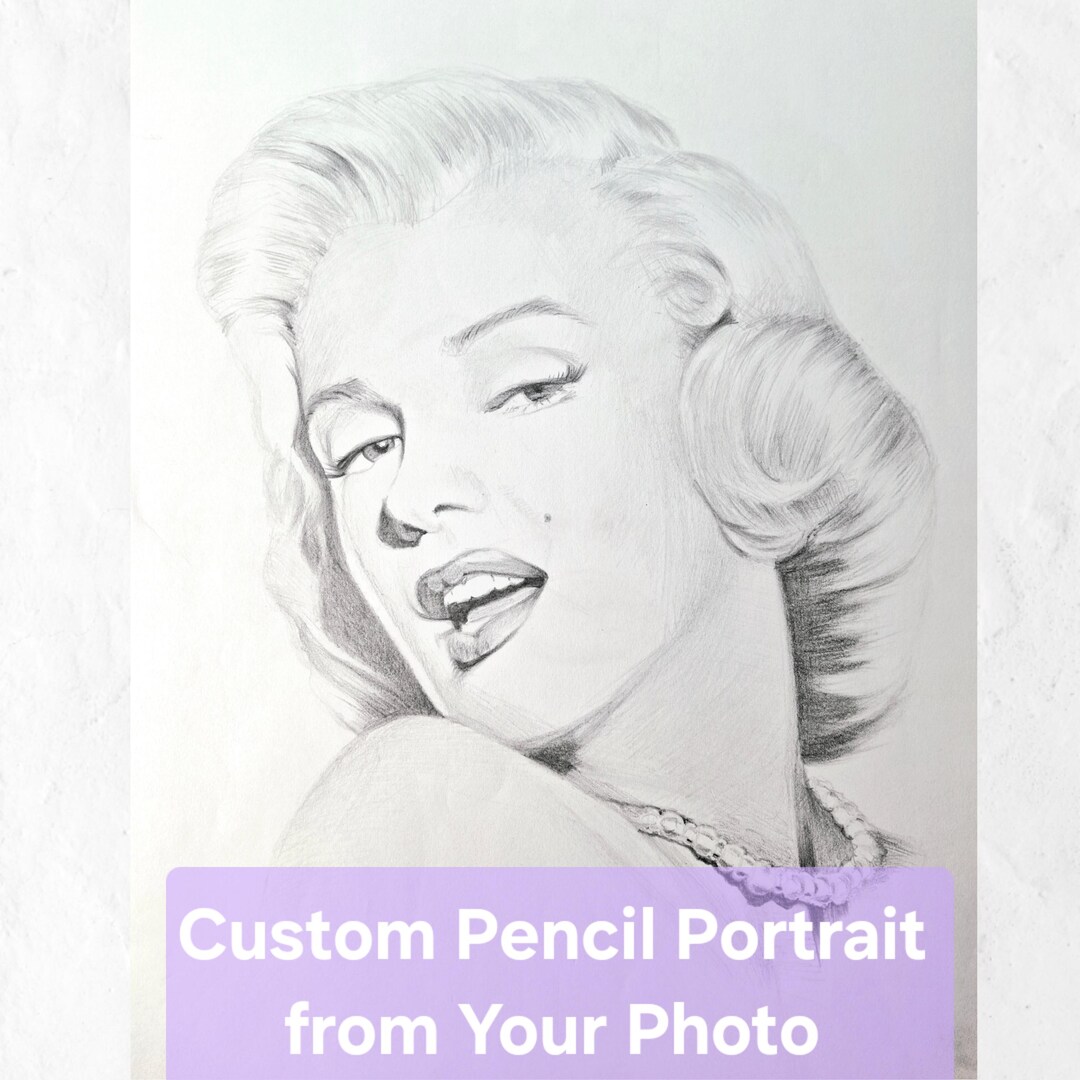 Custom Hand-drawn Graphite Portrait From Photo, Personalized Art Gift ...