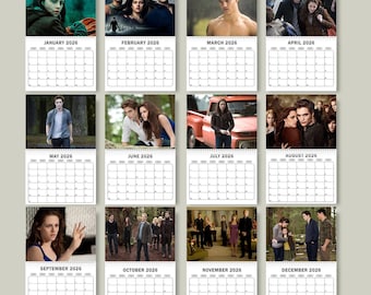 Twilight Wall Calendar 2026, 90S Movie 2026 Year Planner,Twilight Fans Year Planner Gift For Book Lover Twilight Saga Calendar,90s Movie Fan