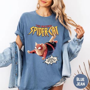 Comfort Colors Vintage 90s Spidercat-Punk Retro Comic Shirt, Retro The Amazing Spider Man Shirt, Spiderman Fan Gift, Spidery Shirt for Fan image 2