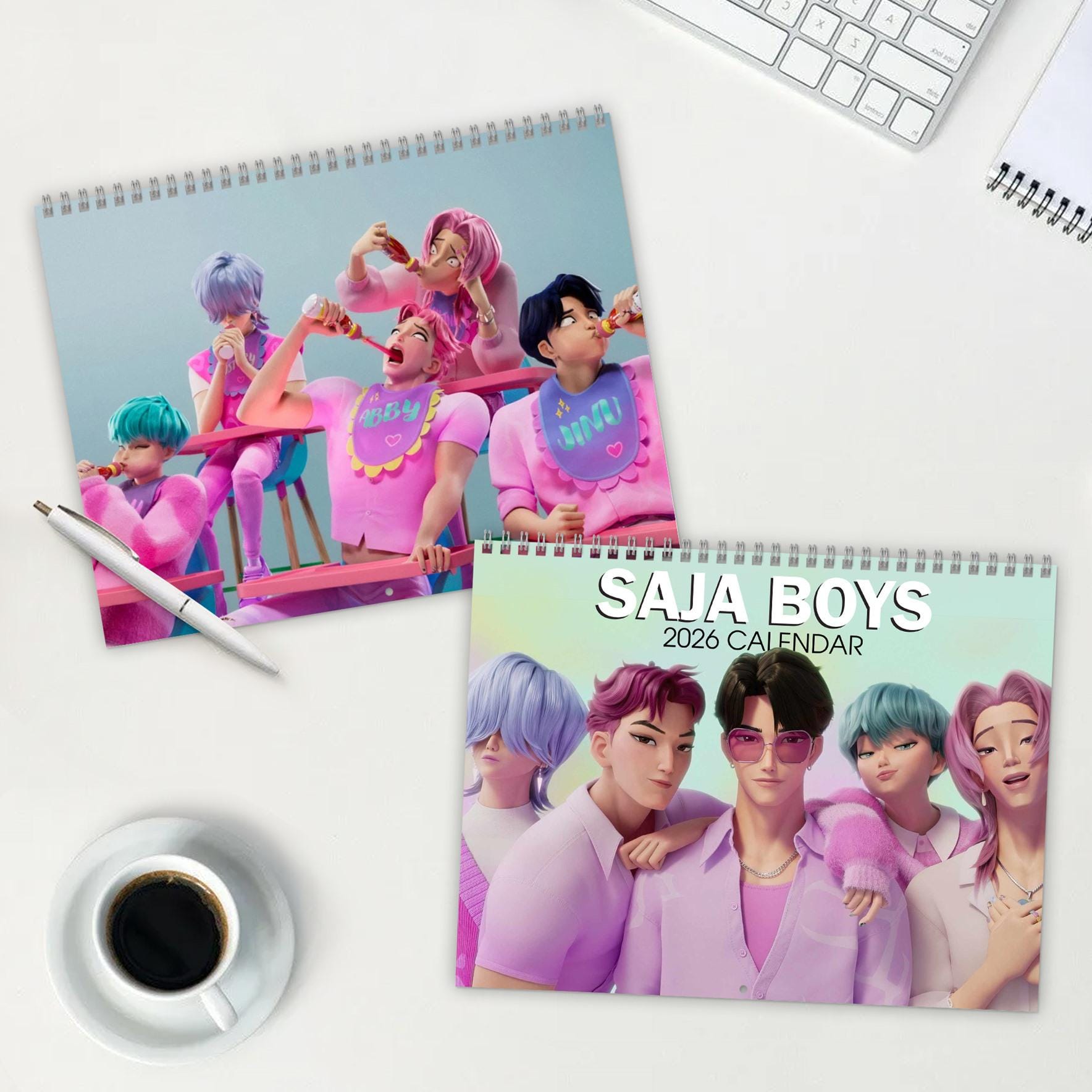 Discover Kpop Demon Hunters Wall Calendar Saja Boys K Pop Demon Hunters Wall Calendar 2026