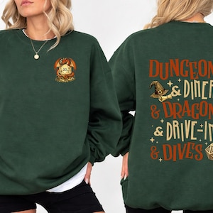 Funny DnD Shirt, Dungeons Diners Dragons Drive-ins Dives Tee, Retro Dungeons & Dragons Shirt, Board Game Player Gift