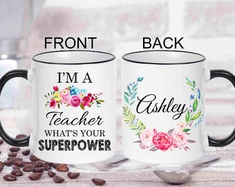 teacher coffee mug etsy
