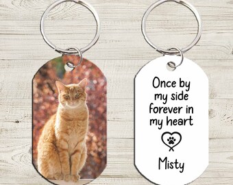 Forever in my heart Pet Keychain, Pet Loss Gift, Pet Sympathy Gift, Dog Remembrance Gift, Custom Dog Picture Keychain, Pet Memorial Gift