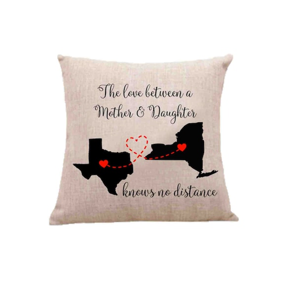Long Distance Mother Daughter Pillow Case Gift For Mom Etsy