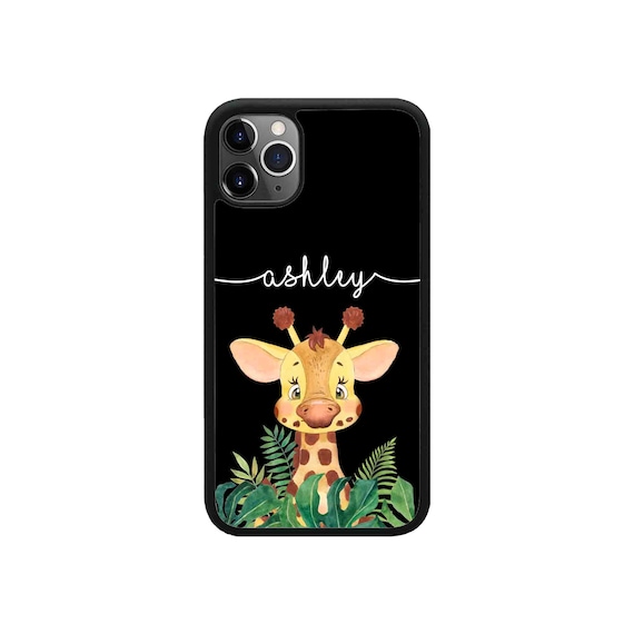 Cute Giraffe Personalized Monogram iPhone 13 Case iPhone 12 Case iPhone 14  case Apple Case iPhone XR Case iPhone Pro Max iPhone 11 Pro
