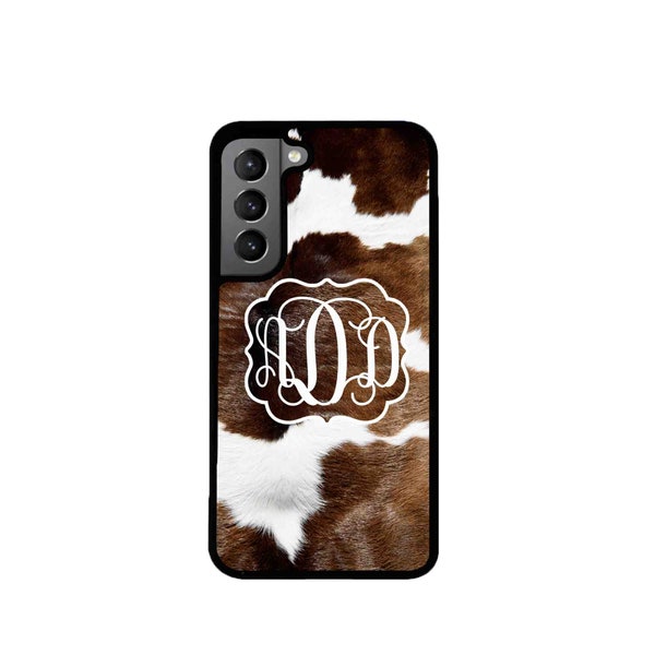 Brown Cow Print Samsung Galaxy S21 Galaxy S22 Phone Case Galaxy S22 Plus Galaxy S22 Ultra Case Personalized Case