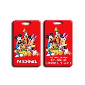 Etiqueta para equipaje de Mickey Mouse de Disney, varios colores imagen 3