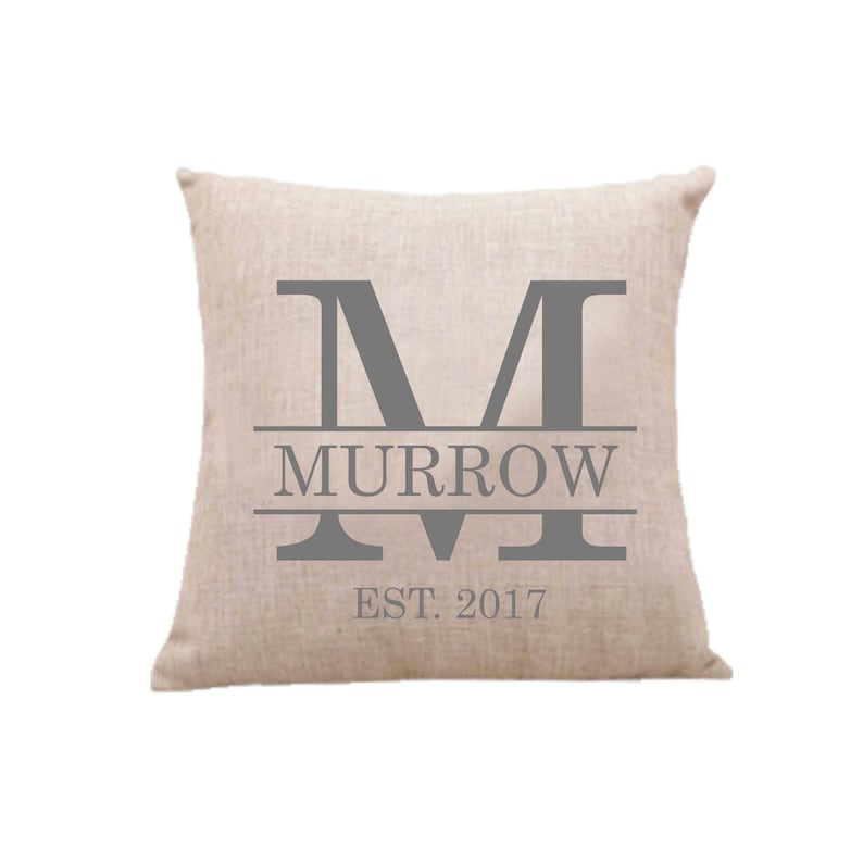 Monogrammed Custom Pillow Case Throw Pillow Cover Decorative Etsy