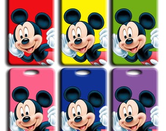 Disney's Mickey Mouse Luggage Tag Bag Tag Assorted Colors