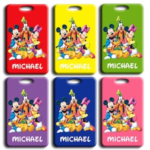 Etiqueta para equipaje de Mickey Mouse de Disney, varios colores