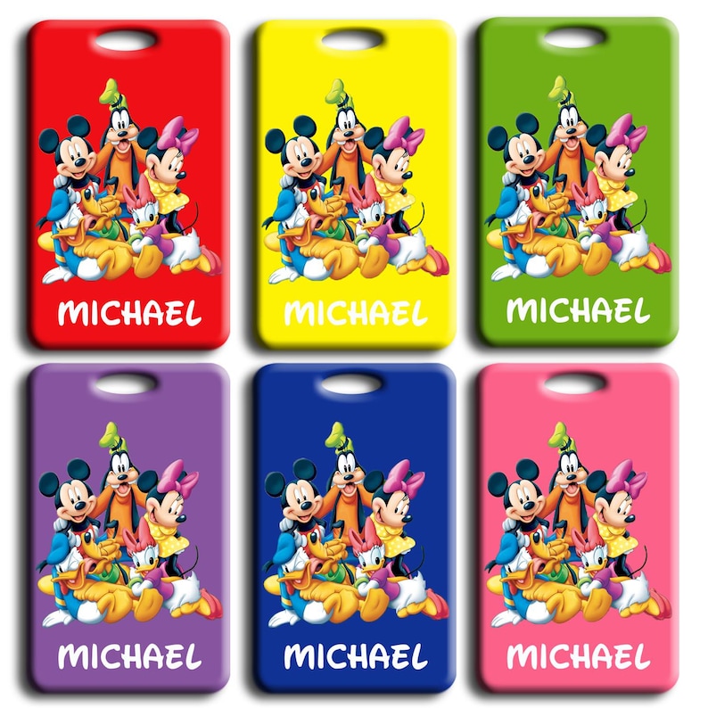 Etiqueta para equipaje de Mickey Mouse de Disney, varios colores imagen 1