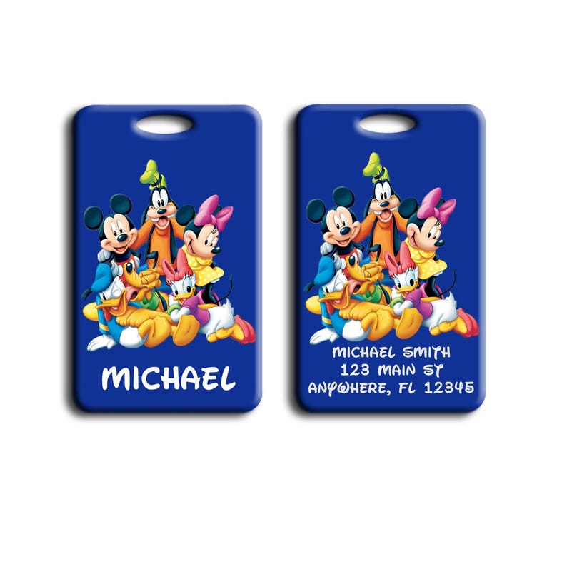 Etiqueta para equipaje de Mickey Mouse de Disney, varios colores imagen 2