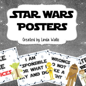 Star Wars themed Behavior Posters - editable