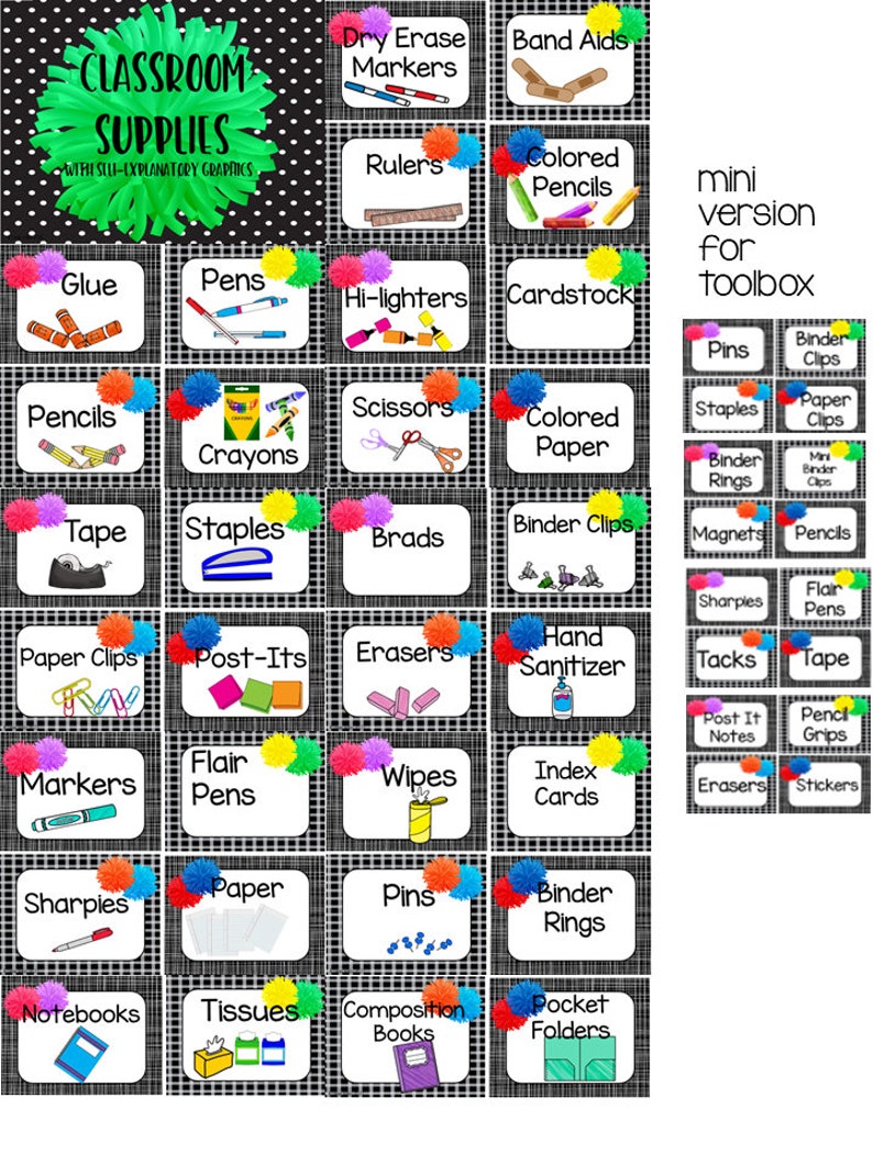 Pom Pom & Tassels Classroom Decor Pack Etsy