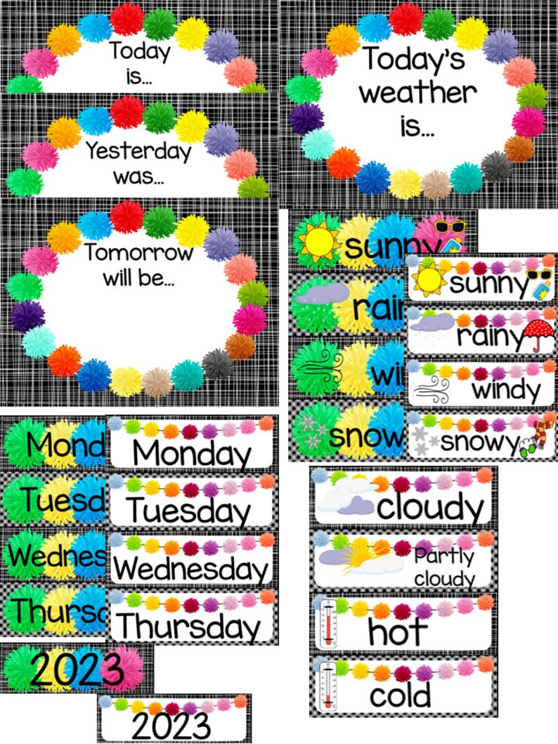 Pom Pom & Tassels Classroom Decor Pack Etsy