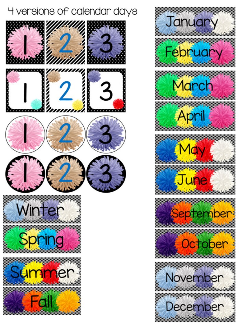 Pom Pom & Tassels Classroom Decor Pack Etsy