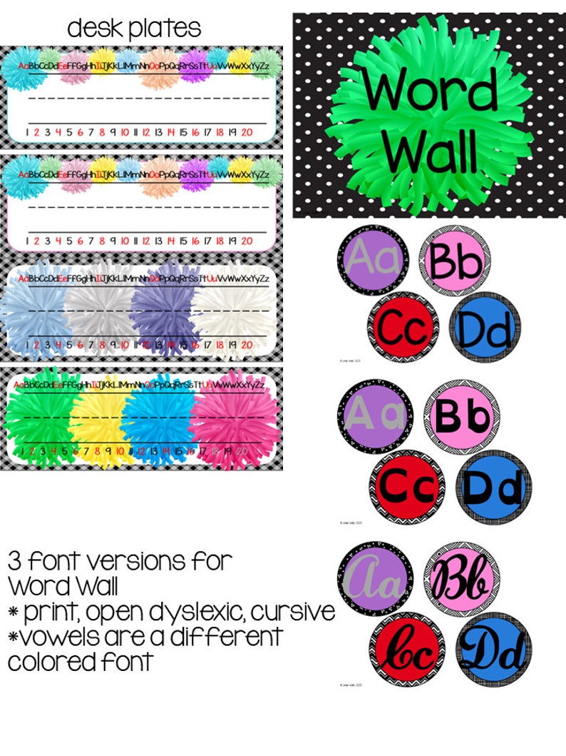 Pom Pom & Tassels Classroom Decor Pack Etsy